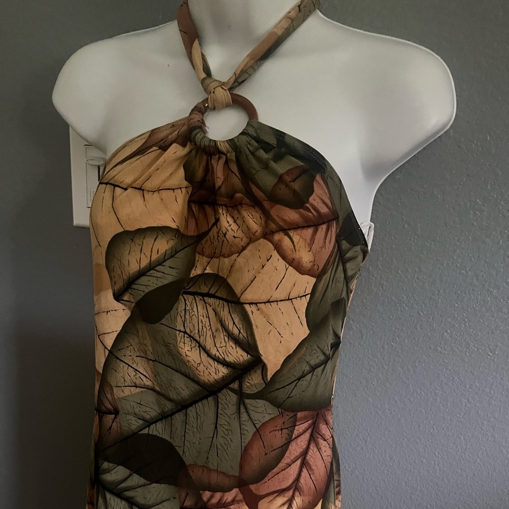 Leafs all around Halter top.